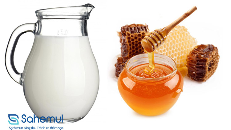 5. Mặt nạ sữa tươi không đường và mật ong trị thâm mụn 1